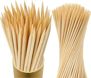 100Pcs 2ft/24in Bamboo Plant Stakes, Garden Stakes, Bamboo Stakes for Tomato, Beans, Potted Plants, Smores Sticks for Fire Pit, Natural Support for Gardening, BBQ, Camping, Home Cooking