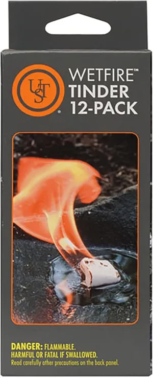 12 Pack Wetfire Wet Fire Fire Starter Starting Tinder Camping Survival