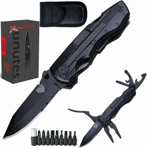 14 in 1 Multitool Pocket Knife for Men, Fathers Day Dad Gifts from Daughter, Wife, Son, Tactical Multi-Tool Plier 9-in-1 screwdriver set