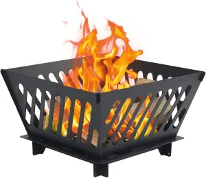 17 inch Portable Fire Pit for Outside Collapsible Plug Fire Pit Suitable for Camping, Picnics, Courtyards, Garden Bonfires and Outdoor Firewood with Storage Bag