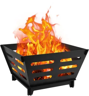 17" Protable Fire Pit,Outdoor Wood Burning Fire Pit with Carrying Bag for Camping, Bonfire, Backyard, Garden and Picnic Patio
