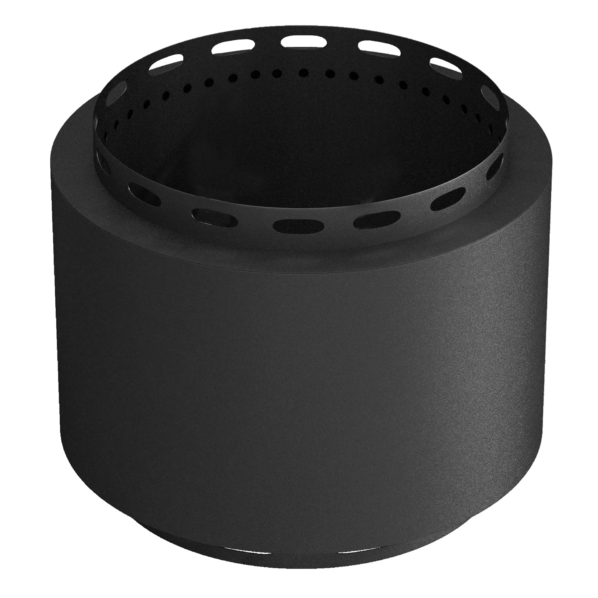 19" Portable Metal Smokeless Fire Pit with Poker for Garden Camping Bonfire Party, Black