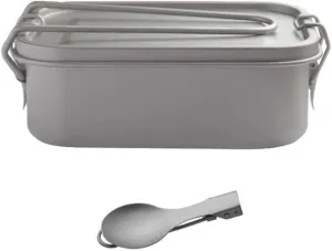 1PC Pure Titanium Lunch Box 800ML, Foldable Portable Sealed Square Bento Box Suitable for Outdoor Camping (800ML B)