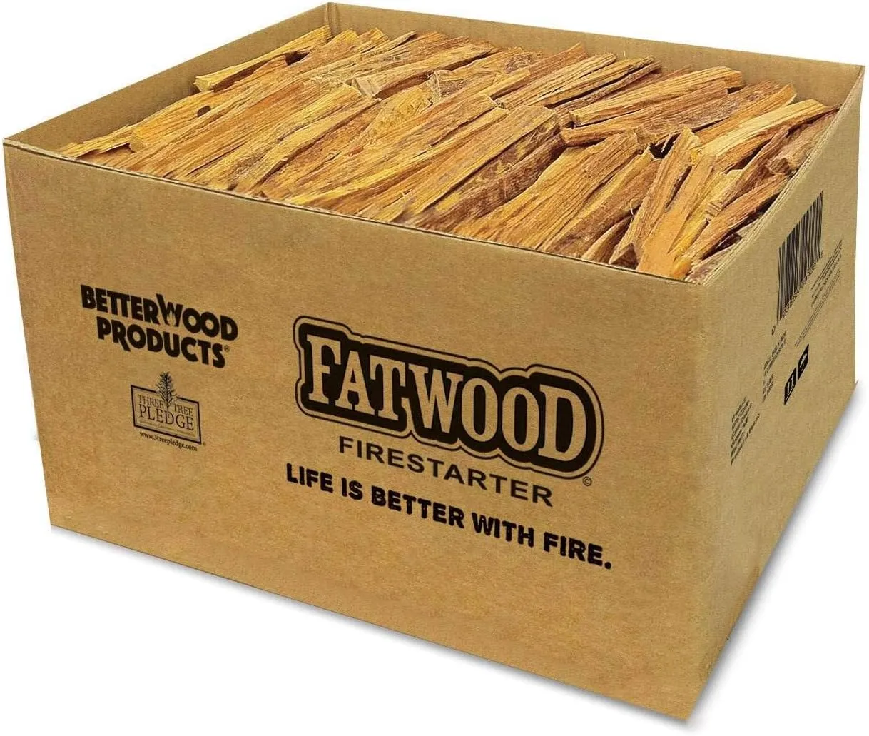 2 Pack Fatwood Fire Starter Sticks, Fireplace & Camping, 25 Lbs