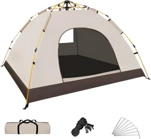 2 Person Tent Tents for Camping Backpacking Tent Spacious Space Folding Lock Design Large Mesh Side Windows for Camping Hiking Traveling (no Need to Build)