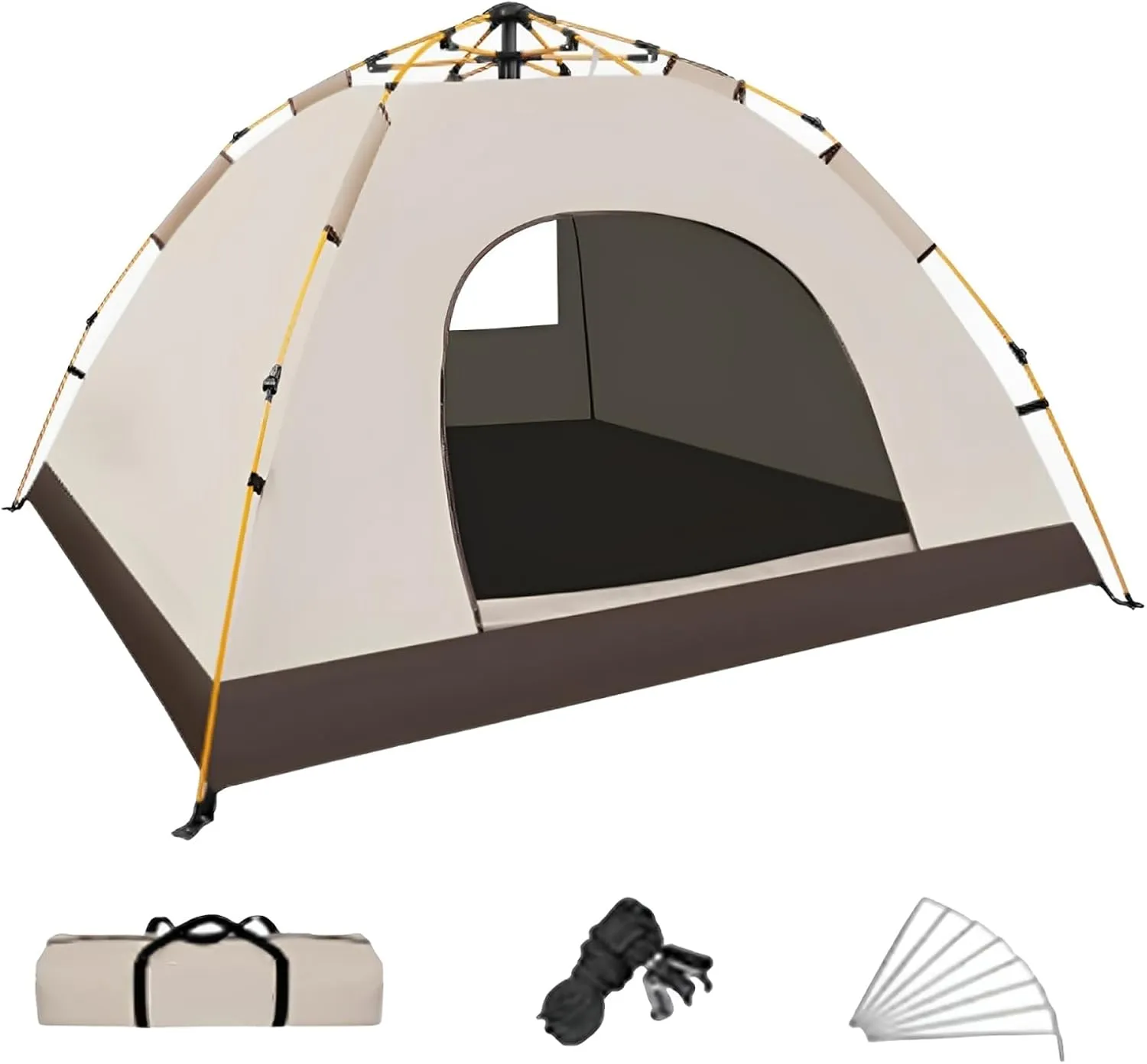 2 Person Tent Tents for Camping Backpacking Tent Spacious Space Folding Lock Design Large Mesh Side Windows for Camping Hiking Traveling (no Need to Build)
