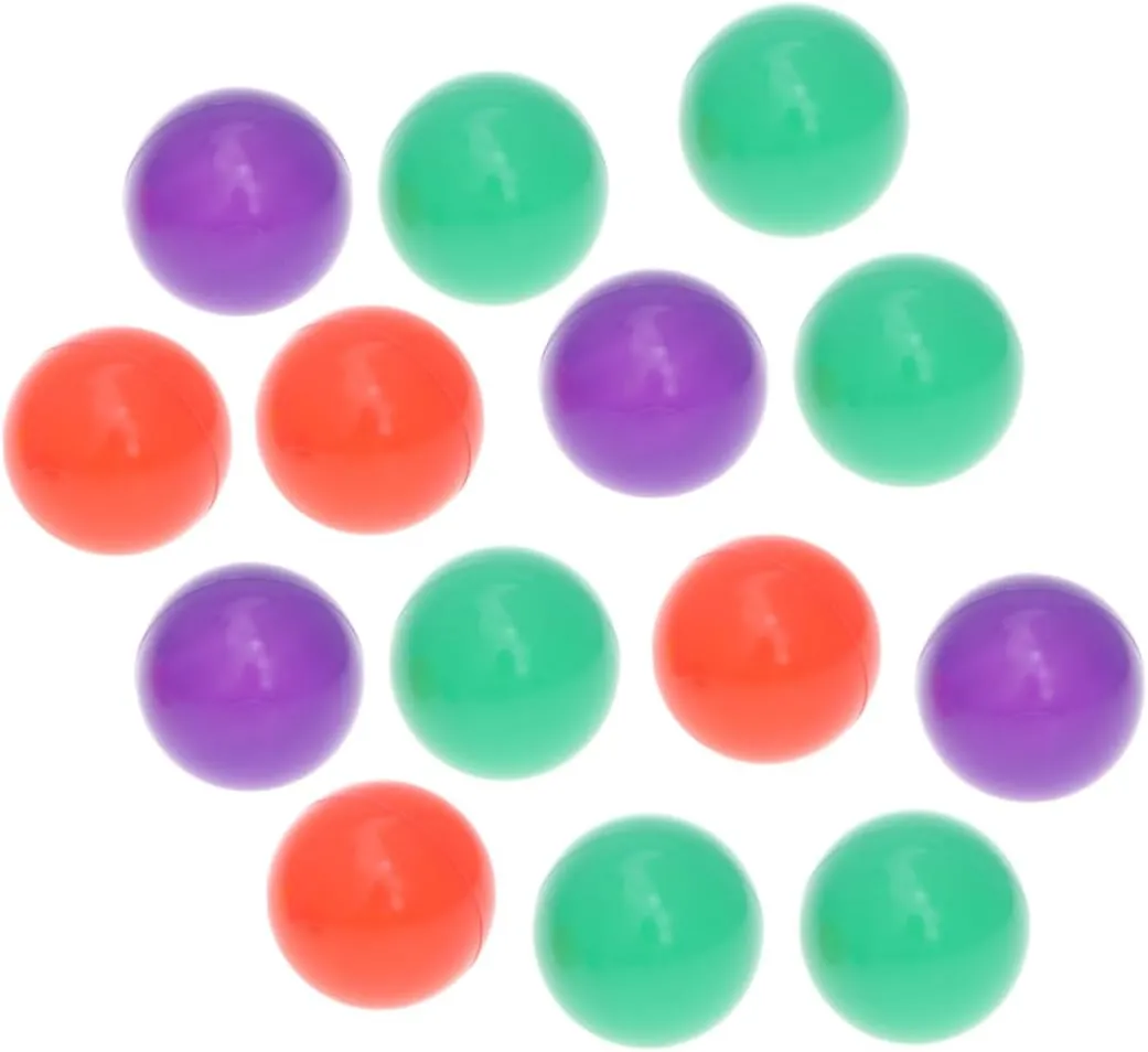 200PCS Crush Plastic Balls Ocean Balls for Playtime Playhouses Pools Bounce Houses Macaron Mixed Color Mesh Bag