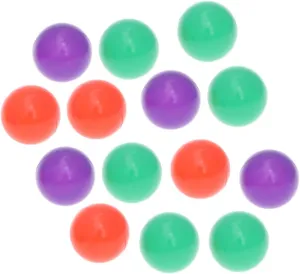 200PCS Crush Plastic Balls Ocean Balls for Playtime Playhouses Pools Bounce Houses Macaron Mixed Color Mesh Bag