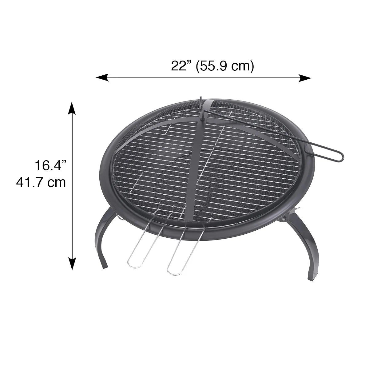 21.25" Round Portable Fire Pit