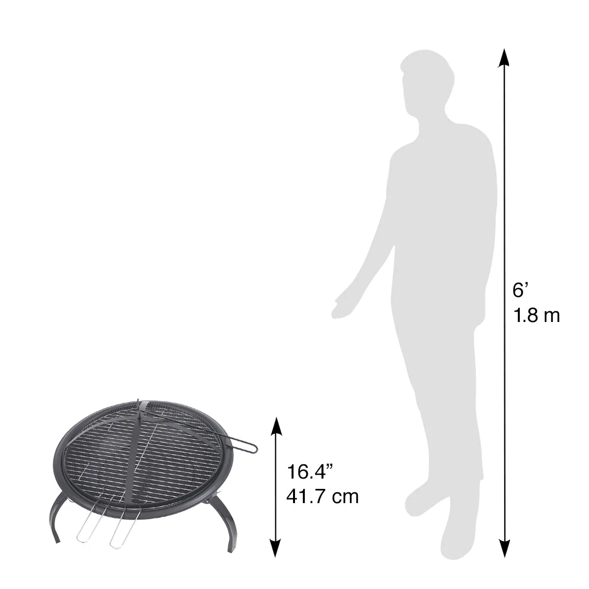 21.25" Round Portable Fire Pit