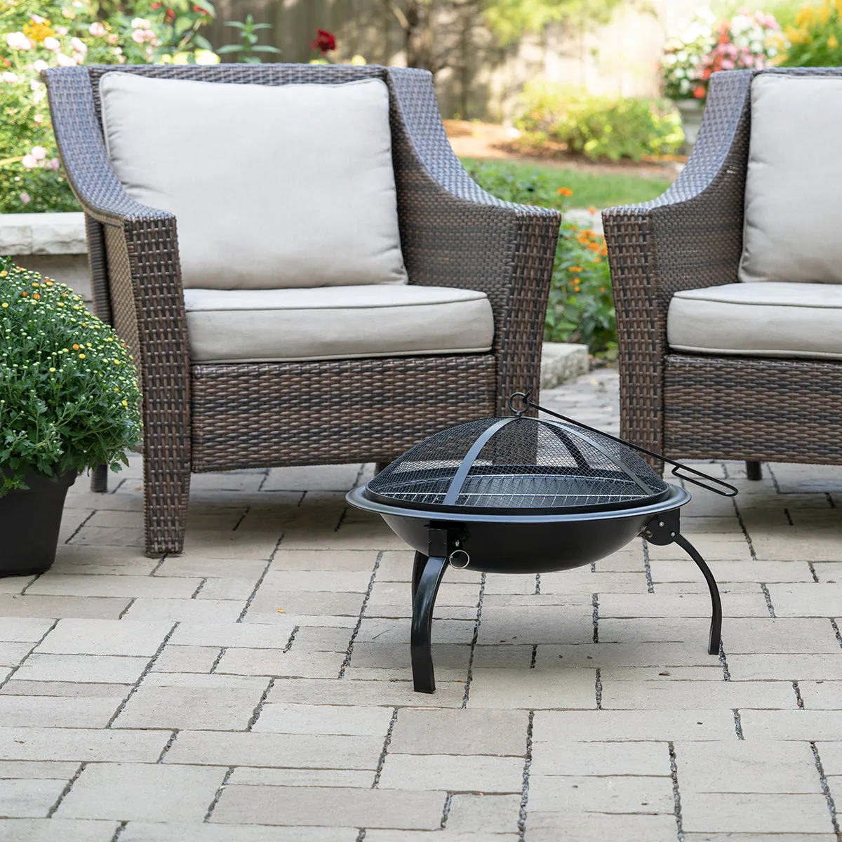 21.25" Round Portable Fire Pit