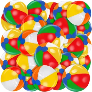 28 Pack 12 Inch Rainbow Beach Balls Bulk, Inflatable Swimming Pool Toys Beach Ball for Kids Birthday Party Favors Outdoor Summer Games Hawaiian Tropical Luau Themed Pool Party Decorations