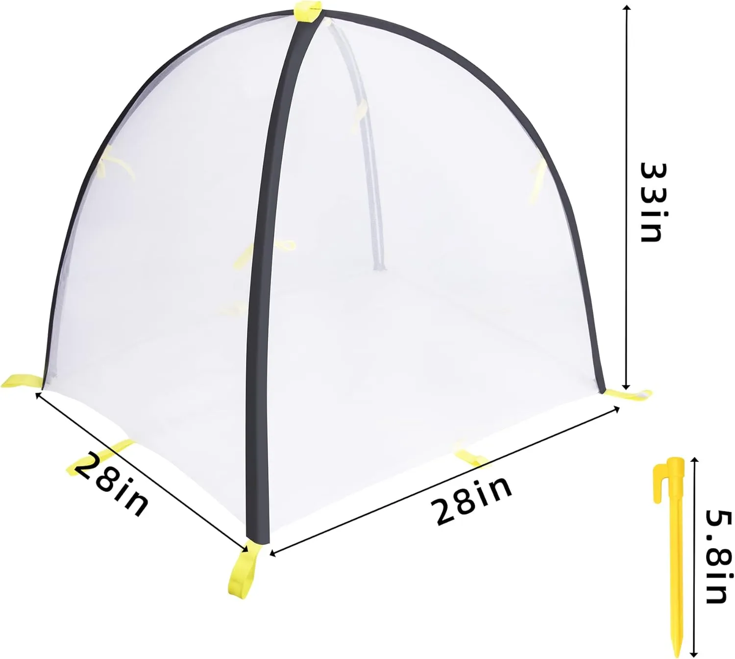 28 x28 x 33 Inch Insect Barrier Plant Tent Cover-Pest Guard Cover-Bird Barrier Netting Mesh with Stakes for Protect Plants Fruits Flower from Insect Bird Eating (1, M)