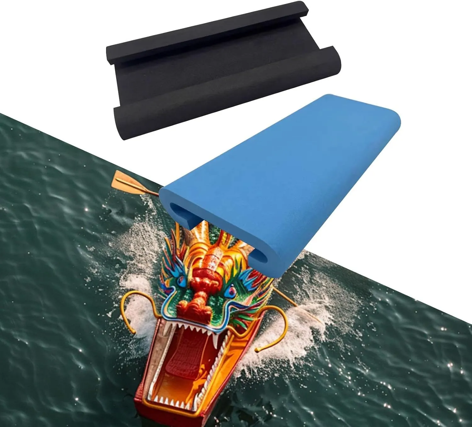 2Pcs Dragon Boat Seat Pads, EVA Fishing Seat Pads, Shock Absorption, Rowing Machine Seat Cushions