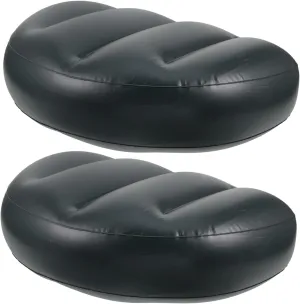 2pcs PVC Fishing Seat Pad Inflatable Waterproof Boat Seat Gel-Cushioned for Tailbone Pressure Relief Sturdy for Outdoor Activities