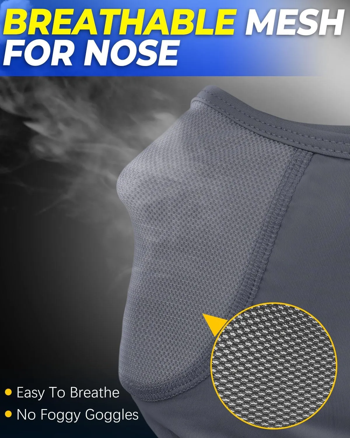 3-in-1 Cooling Breathable Balaclava Face Mask with Nose Mesh Sun UV Protection Hood Full Head Cover Men Women Hiking Outdoor
