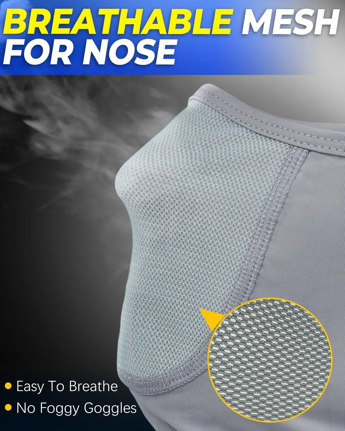3-in-1 Cooling Breathable Balaclava Face Mask with Nose Mesh Sun UV Protection Hood Full Head Cover Men Women Hiking Outdoor