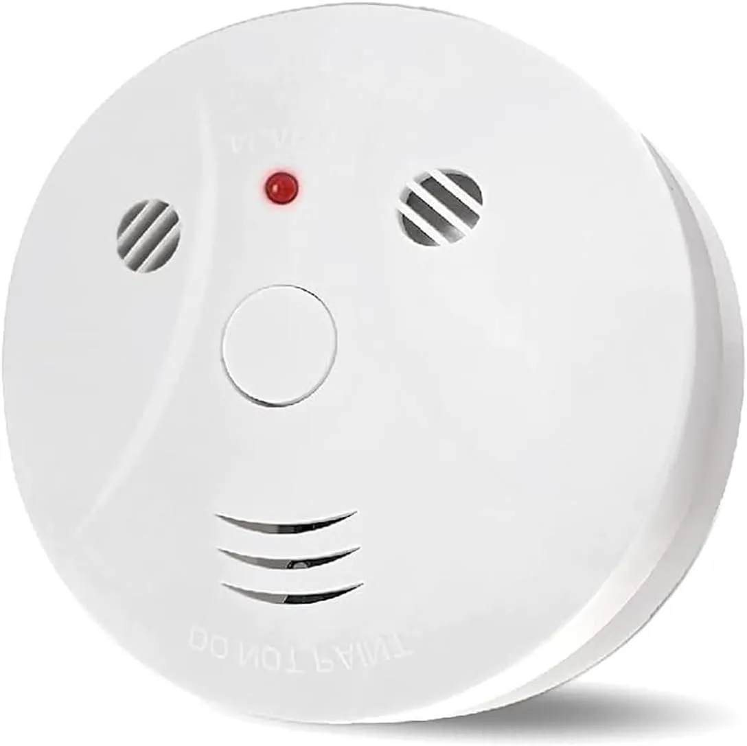 3 Pack Smoke Detector Fire Alarms Battery Operated with Photoelectric Sensor and Silence Button, Travel Portable