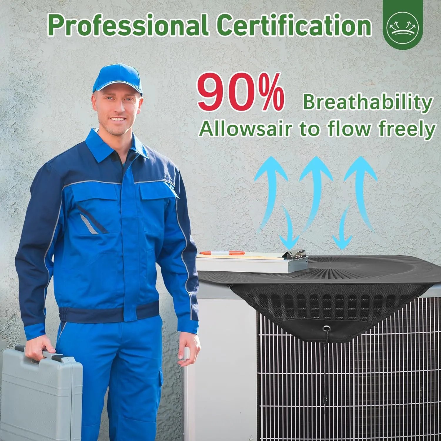 36x36 Central Air conditioner Covers for Outside, Larger Mesh AC Unit Covers Outdoor - Top Universal Defender