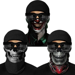 3PCS Balaclava Full Face Mask Ski Mask UV Protection Cover Motorcycle Full Face Mask for Men Women Outdoor Sports