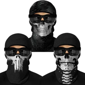 3PCS Balaclava Full Face Mask Ski Mask UV Protection Cover Motorcycle Full Face Mask for Men Women Outdoor Sports