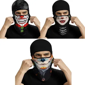 3PCS Balaclava Full Face Mask Ski Mask UV Protection Cover Motorcycle Full Face Mask for Men Women Outdoor Sports