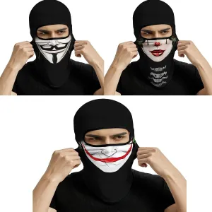 3PCS Balaclava Full Face Mask Ski Mask UV Protection Cover Motorcycle Full Face Mask for Men Women Outdoor Sports
