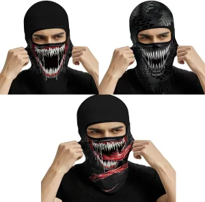 3PCS Balaclava Full Face Mask Ski Mask UV Protection Cover Motorcycle Full Face Mask for Men Women Outdoor Sports