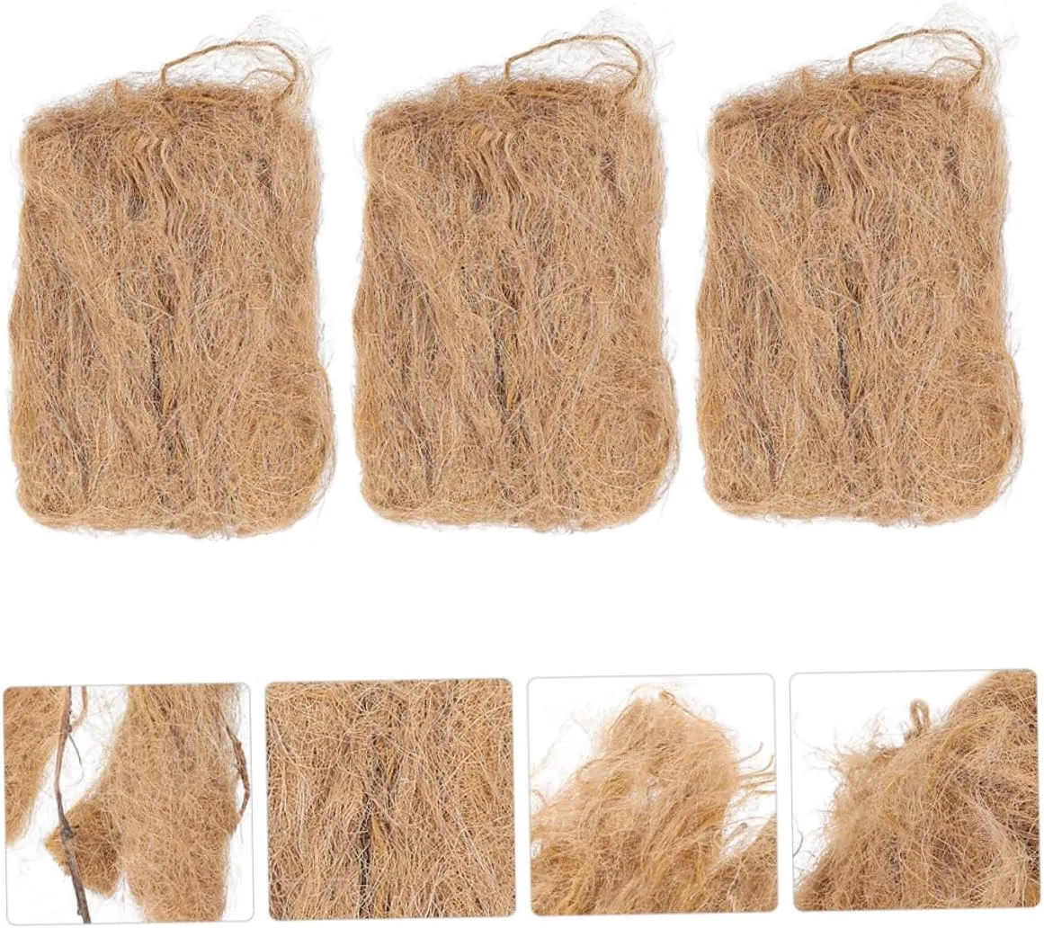 3sets Jute Fire Starters for Camping Convenient Flame Starter for Outdoor Cooking Survival Accessory for BBQ Campfire Hiking and Adventure Activities 3pcs*3
