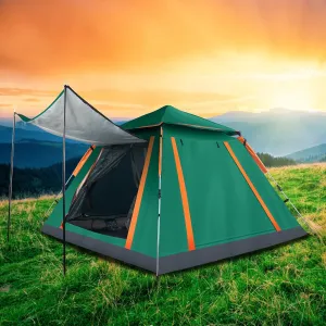 4-5 Person Camping Tent Outdoor Foldable Waterproof Tent with 2 Mosquito Nets Windows Carrying Bag for Hiking Climbing Adventure Fishing