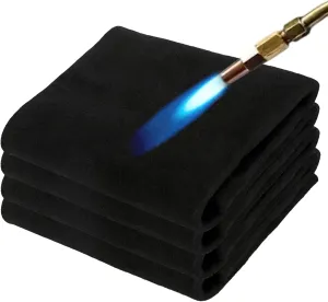 4 Pack 20" X 24" Carbon Felt Welding Blanket Fireproof Carbon Felt Wick Heat Resistant Fabric 1800°F High Temp Insulation Pad, Flame Retardant Protective Mat for Soldering Welding Brazing Plumbing