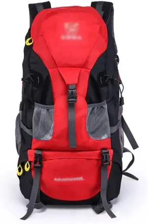 50L Outdoor Mountaineering Bag Camping Backpack Thickened Strap Mountaineering Bag Large Capacity Rucksack(C)