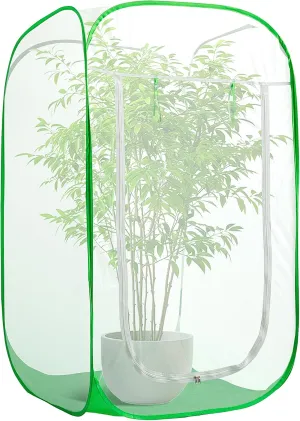 59" x 35" x 35" Pop Up Garden Mesh Plant Cover, Plant Protectors Mesh Plant Enclosure, Garden Net Cage Pest Protection Guard Tent with Storage Bag for Protect Plant Vegetable Fruit from Birds Insects