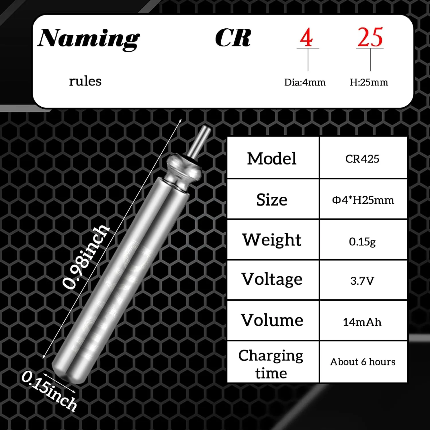 6 Pcs Fishing Glow Sticks LED Fishing Pole Light Night Fish Alert Glow Stick with 8 Pcs Rechargeable CR425 Battery and Battery Charger
