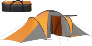 6 Person Large Camping Tent for Family 2 Rooms 2 Windows, Weatherproof Instant Cabin Shelter with Rainfly & Carry Bag for Backpacking Hiking Car Traveling