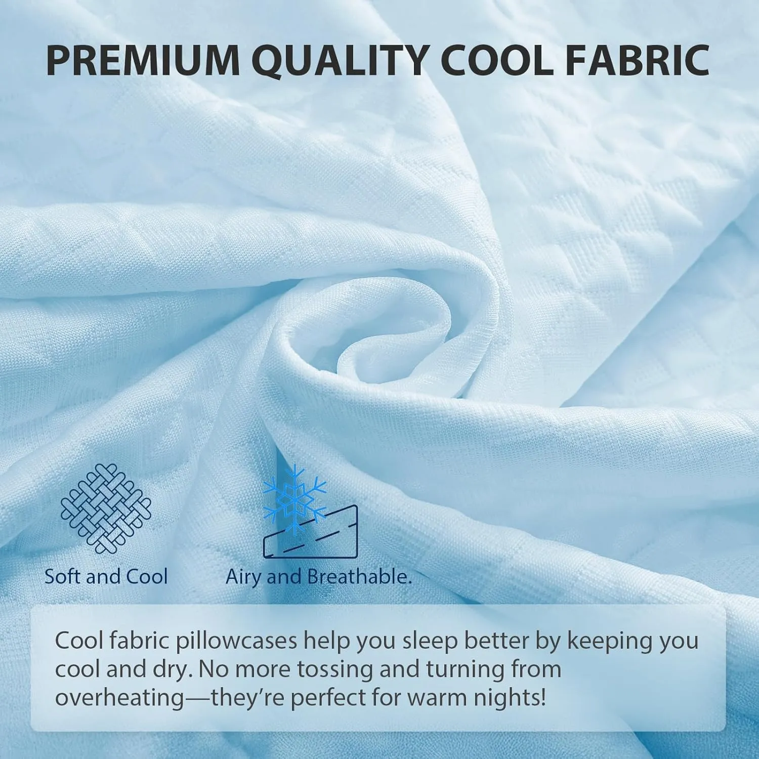 7.5" Wedge Pillowcase Soft and Breathable Replacement Case Blue, Only One Cover