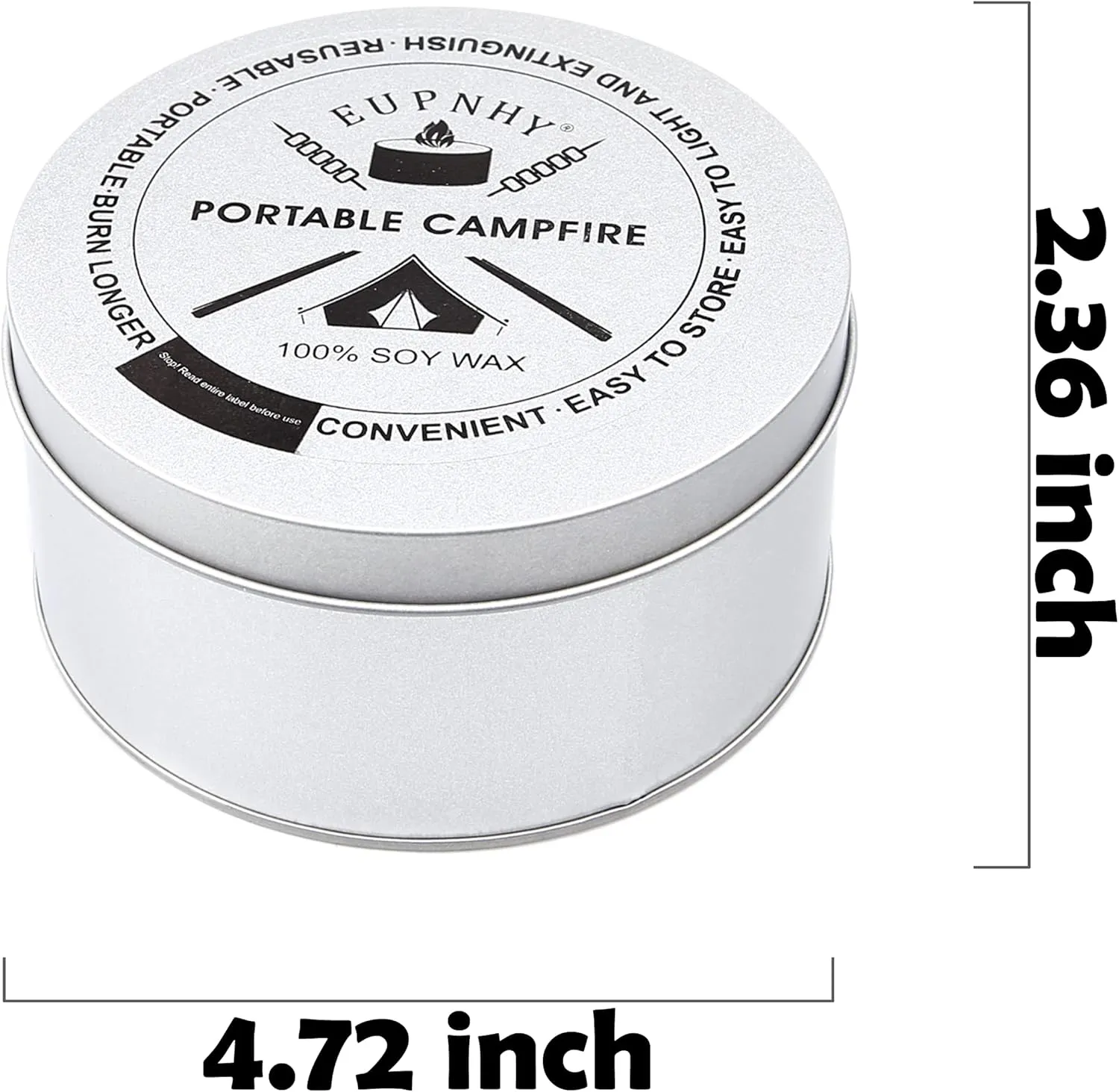 8 Pack Portable Campfire | Portable Fire Pit | Smores Maker | Lightweight and Portable | 3-5 Hours of Burn Time | Convenient-No Embers-No Hassle | Great Gifts for Picnics, Camping and More