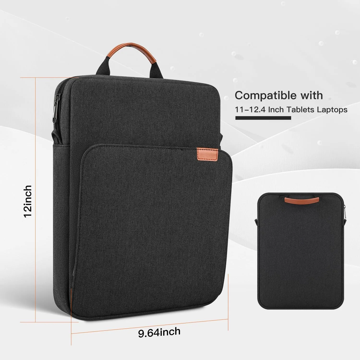 9-11 Inch Tablet Sleeve Carrying Case Bag for iPad Air M2 M3/iPad Pro M4 2024, iPad 11th, Galaxy Tab A9  Plus 11"/ Tab S9 S8 S6, Fire HD 10, Space Grey