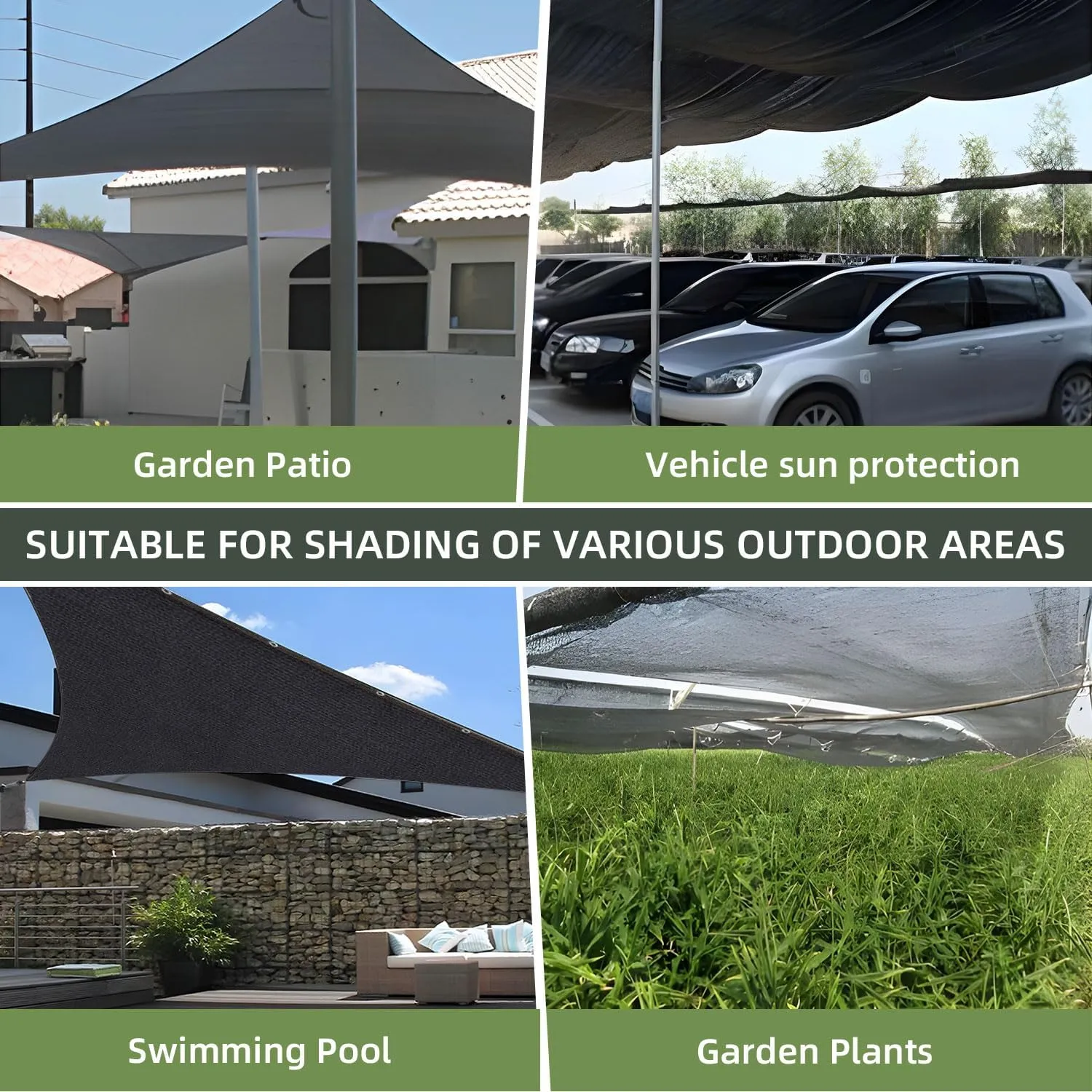 90% 20x20 Ft Shade Cloth for Garden,UV Resistant Sunblock Mesh Net for Plant Greenhouse Vegetables Flowers (Ebony)