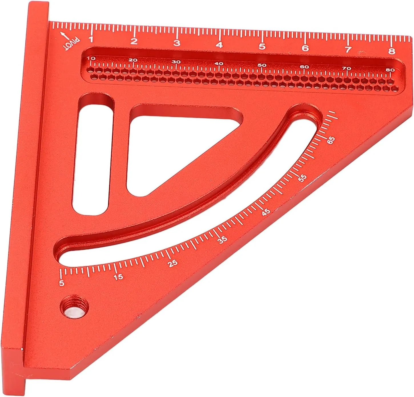 Accurate Small Aluminum Carpenter Square Tool, Integrated Mini Ruler with 45° Marking for Marking, Checking Lines and Angles for Carpentry Work Apron, Tool Belt, or Pocket
