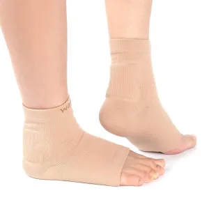 Achilles Tendon Protector (1 Pair)- Compression Gel Cushion Padded Support for Bursitis, Achilles Tendonitis, Blister Prevention (Men & Women)-L/XL