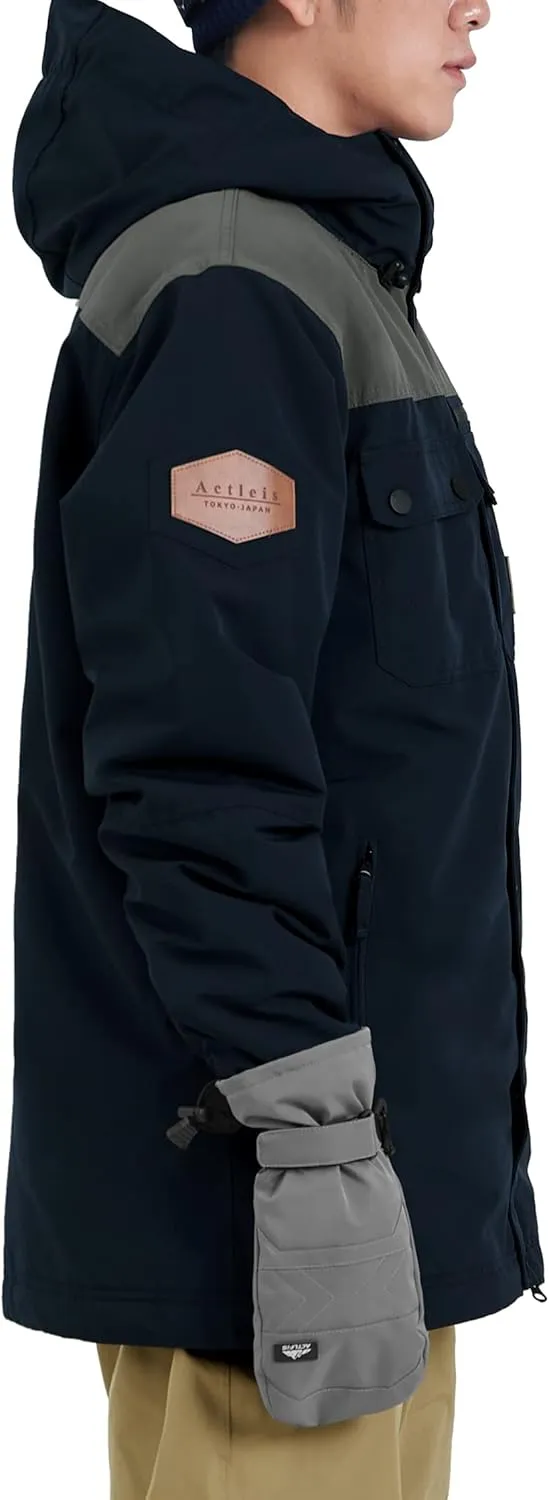 Actleis Winter Snowboard Jacket Warm Snow Coats For Men Waterproof Insulated Skiing Jacket