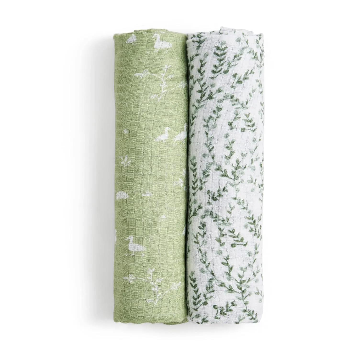 aden   anais Essentials Silky Soft Bamboo Muslin Swaddle, Breathable Baby Blanket, Ideal for Boys, Girls, Newborns, Babies & Infants, Receiving Blanket, Lightweight Wrap, 2 Pack, Nature Friends
