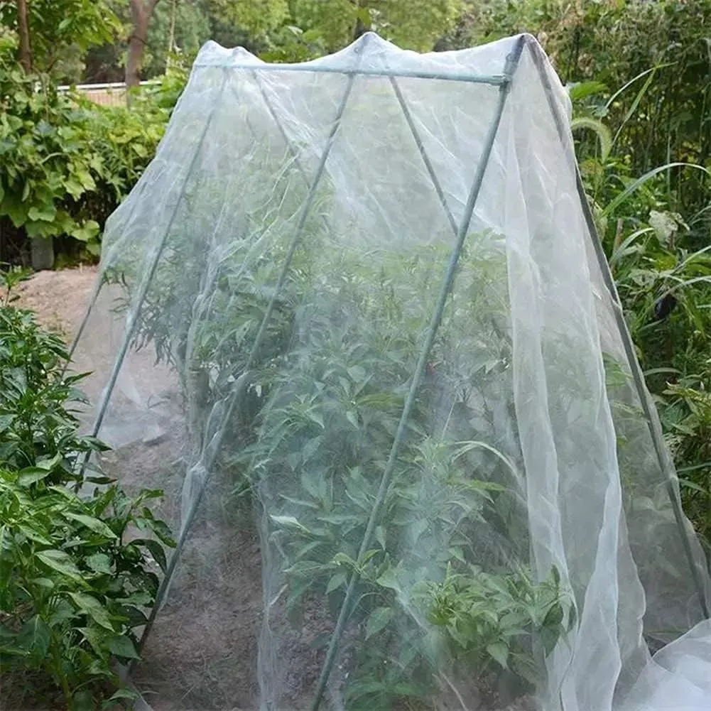 Agfabric Garden Netting 16'x20' Insect Pest Barrier Bird Netting for Garden Protection,Row Cover Mesh Netting for Vegetables Fruit Trees and Plants,White