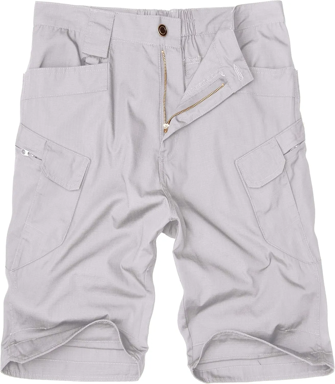Alimens & Gentle Men's Cargo Short Elastic Waist Multi-Pocket Outdoor Military Tactical Shorts