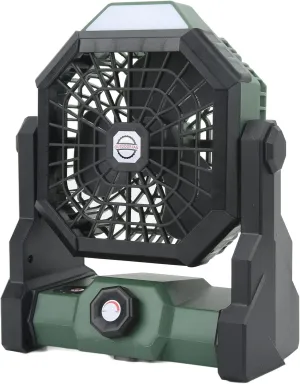 Alomejor Camping Lighting Fan, 4 Gears Battery Display 270 Degree Adjustment 7800mah Noise Reduction Motor Outdoor Camping Fan for Picnic