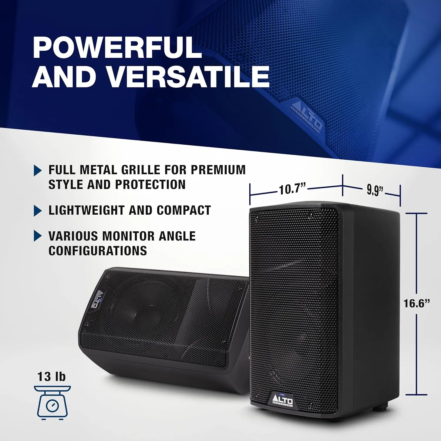 ALTO TX408 350W 8-Inch Powered PA Speaker with Bluetooth, 2-Channel Mixer, Line Level for Mobile DJs and Musicians, for Small Venues, Rehearsals and Events