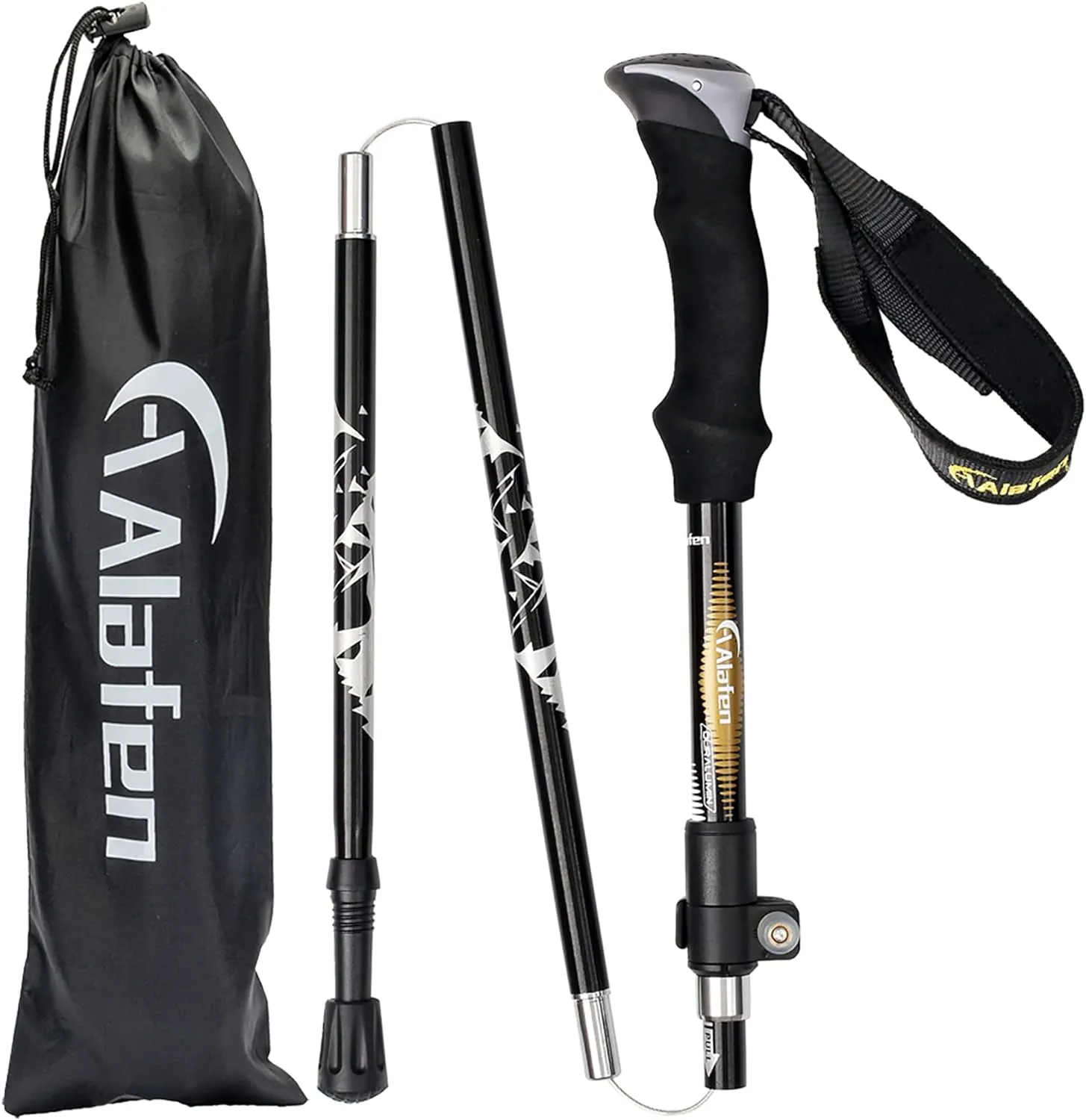 Aluminum Collapsible Ultralight Travel Trekking Hiking Pole for Men and Women