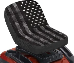 American Flag Print Excavator Seat Cover with Mesh Storage Bag Non-Slip Sweat Absorption with Back Pockets