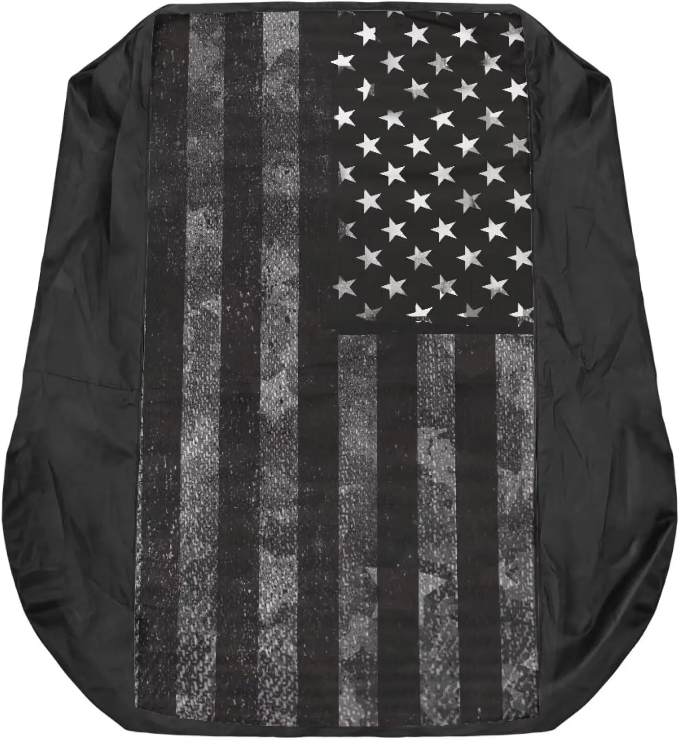 American Flag Print Excavator Seat Cover with Mesh Storage Bag Non-Slip Sweat Absorption with Back Pockets